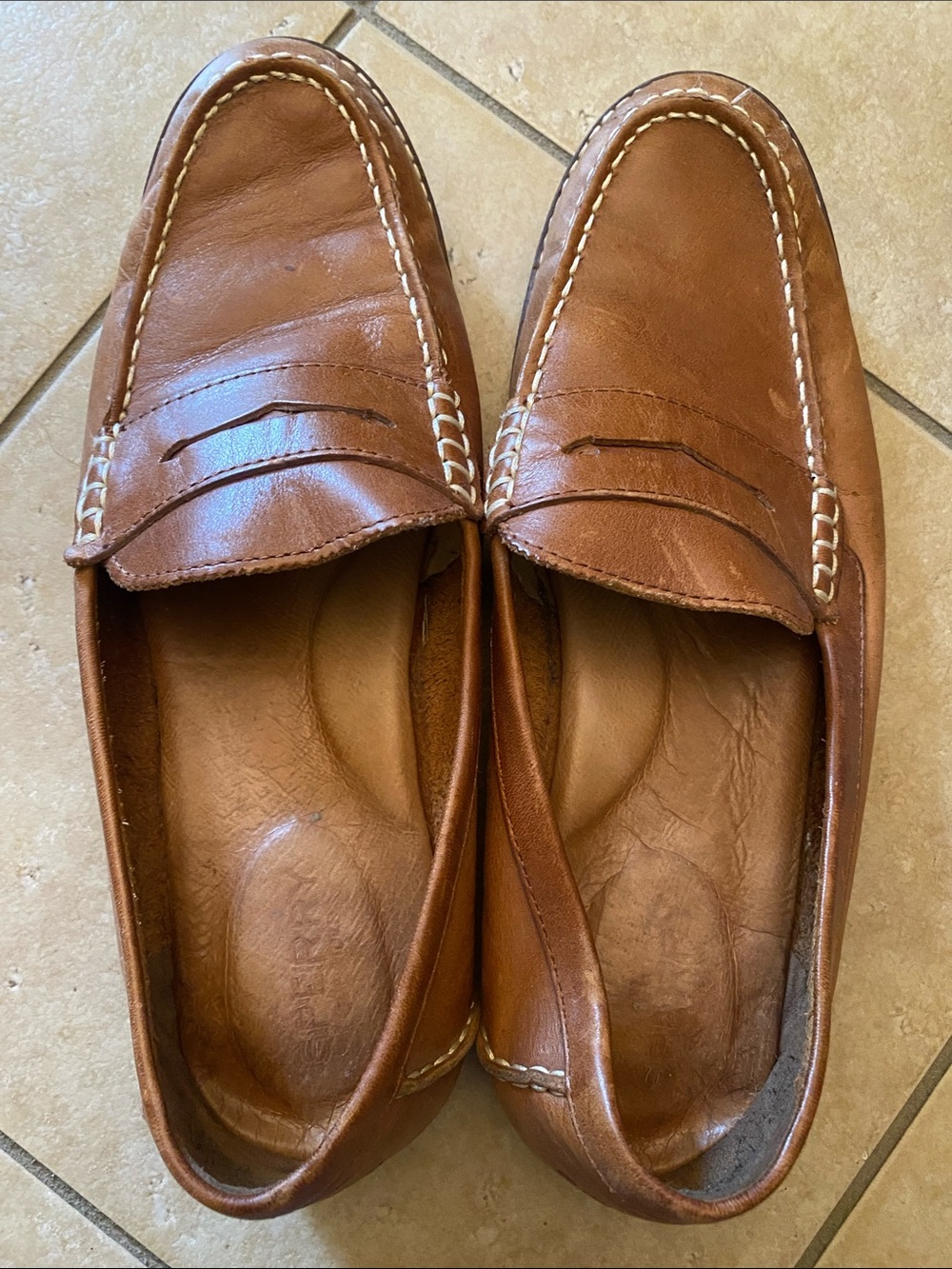 Sperry Women's Tan Leather Penny Loafers
